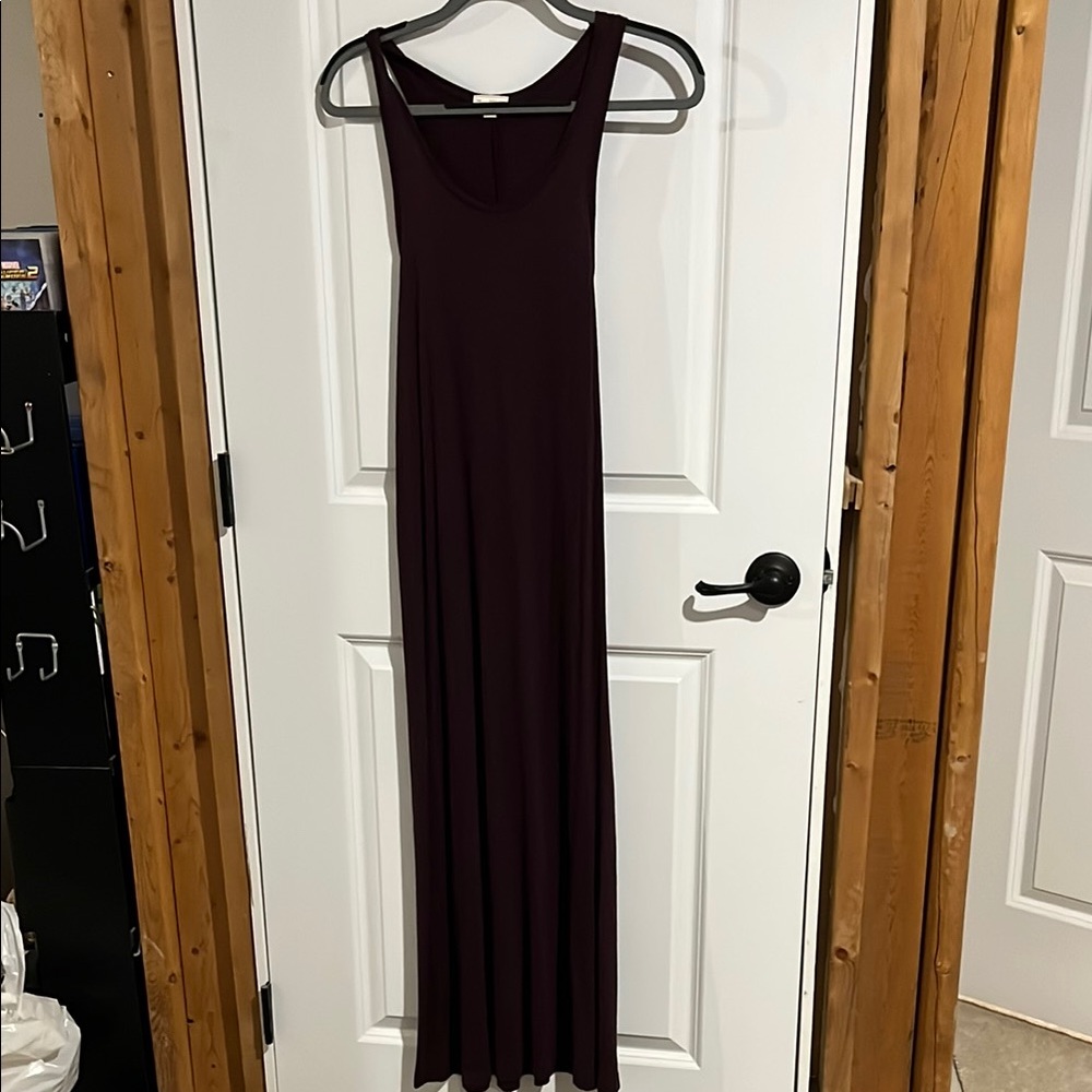 GAP deep purple Sleeveless Maxi Dress Scoop Neck Sheath